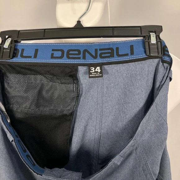 Denali Heather Navy Blue Stretch Hybrid Shorts Mens 34 D427617S - Picture 2 of 11